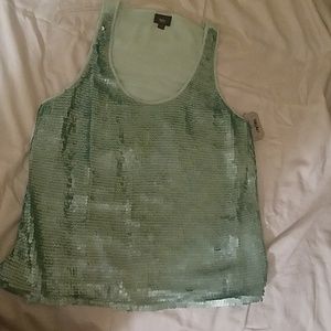 Mossimo sequin tank-aqua